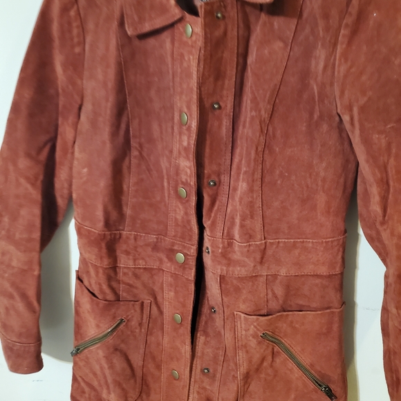 Rust Leather Utility Jacket Small - Picture 5 of 8